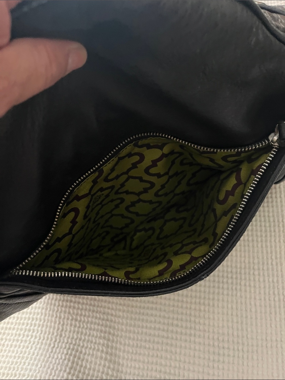 OrYany Black Studded Snake-Accented Women's Shoulder Bag - Picture 3 of 16